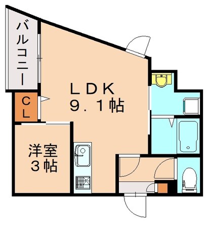 折尾駅 徒歩10分 2階の物件間取画像